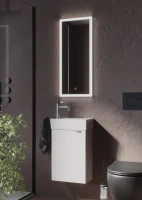Тумба под раковину Sancos Mini 35 L подвесная, белый глянец