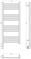 Полотенцесушитель электрический Сунержа Модус 3.1 020-5900-1040 110x45 см, подключение слева, шампань, лесенка