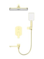 Душевой комплект Wonzon & Woghand Forza WW-939031-BG С ВНУТРЕННЕЙ ЧАСТЬЮ, брашированное золото