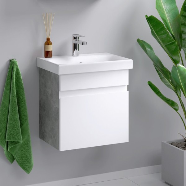 Тумба под раковину Aqwella Smart 50 бетон светлый