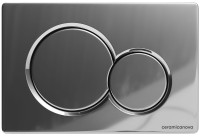 Кнопка смыва для унитаза Ceramicanova пластик, цвет глянцевый хром