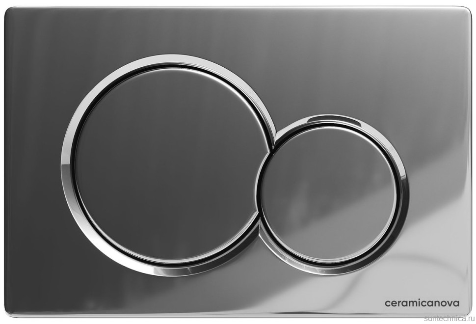 Кнопка смыва для унитаза Ceramicanova пластик, цвет глянцевый хром