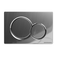Кнопка смыва для унитаза Ceramicanova пластик, цвет глянцевый хром