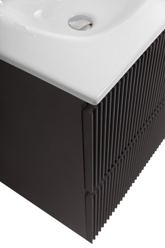 Мебель для ванной комнаты BelBagno Uno 60 подвесная, 2 ящика, матовая темно-серая