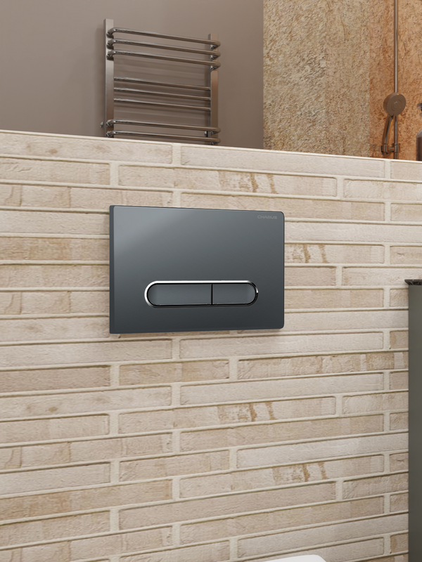 Кнопка смыва для унитаза CHARUS Elegia FP.320.GRP.01 АБС-пластик, цвет графит