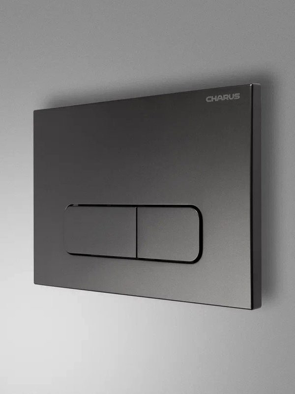 Кнопка смыва для унитаза CHARUS Elegia FP.320.GRP.01 АБС-пластик, цвет графит