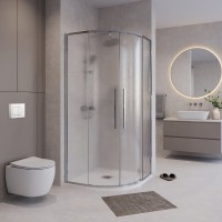 Душевой уголок Niagara Nova NG-3626-34 90x90, профиль хром, стекло шиншилла