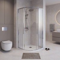 Душевой уголок Niagara Nova NG-3626-34 90x90, профиль хром, стекло шиншилла