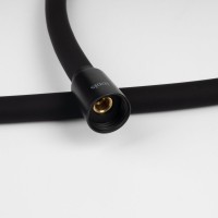 Смеситель для ванны с душем IDDIS Aiger AIGBL00i02WA + Душевая лейка Optima Home OPH3F0Bi18 + Душевой шланг OPH15BLi19 + Настенный держатель Shower Holder 080BL00i53 матовый черный