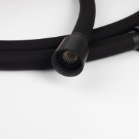 Смеситель для ванны с душем IDDIS Aiger AIGBL00i02WA + Душевая лейка Optima Home OPH3F0Bi18 + Душевой шланг OPH15BLi19 + Настенный держатель Shower Holder 080BL00i53 матовый черный