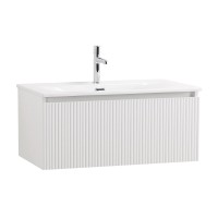 Тумба с раковиной BelBagno Uno 80 подвесная, 1 ящик, bianco opaco