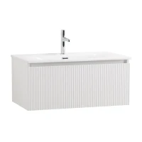 Тумба с раковиной BelBagno Uno 80 подвесная, 1 ящик, bianco opaco