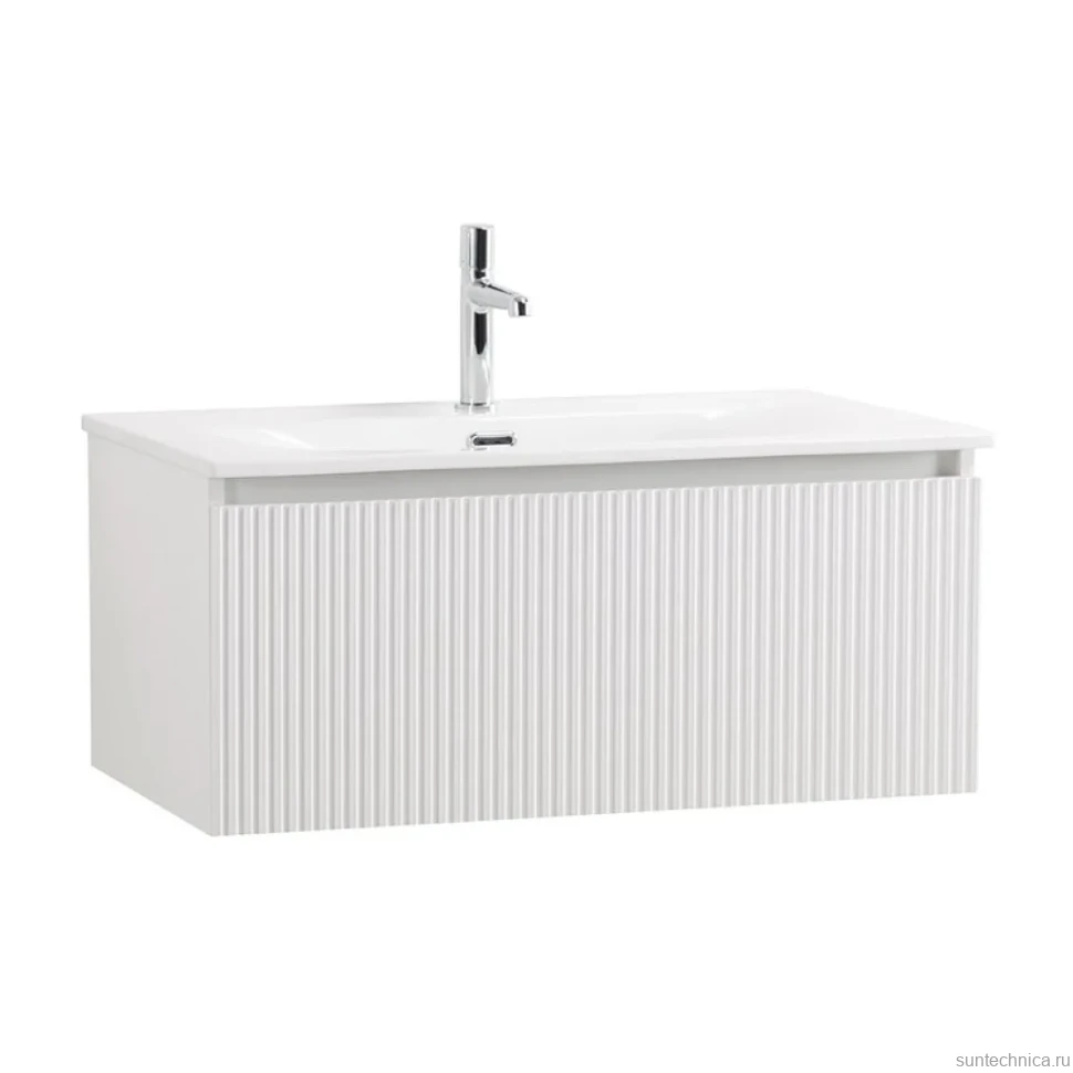 Тумба с раковиной BelBagno Uno 80 подвесная, 1 ящик, bianco opaco