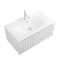 Тумба с раковиной BelBagno Uno 80 подвесная, 1 ящик, bianco opaco