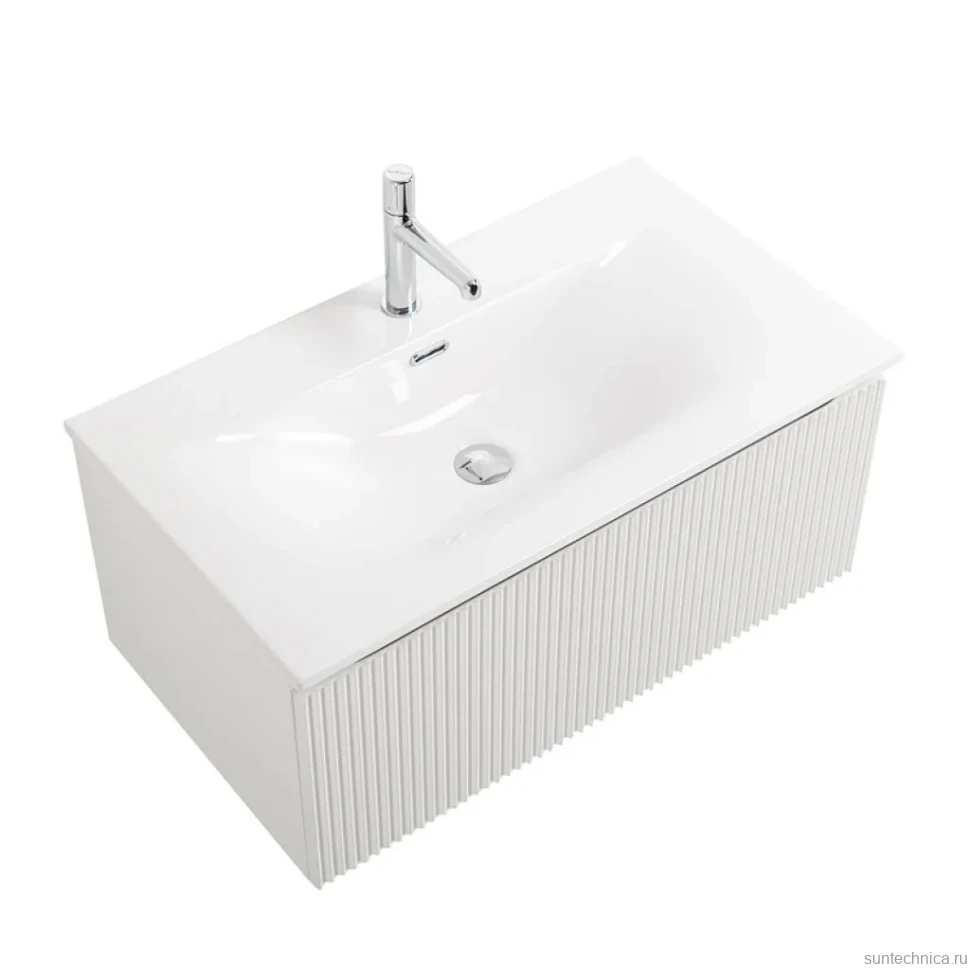 Тумба с раковиной BelBagno Uno 80 подвесная, 1 ящик, bianco opaco