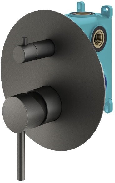 Встраиваемый смеситель для душа и ванны Plumberia Selection Ixo KIT1901GR С ВНУТРЕННЕЙ ЧАСТЬЮ, матовый графит