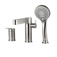 Смеситель для акриловой ванны 35к G1199-30 GAPPO нерж сталь, (3 отв.) САТИН