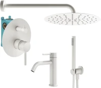 Комплект для ванной Plumberia Selection Ixo KITXO18BO53 С ВНУТРЕННЕЙ ЧАСТЬЮ, белый матовый