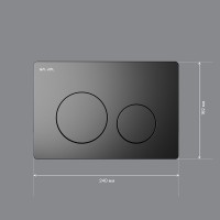 Кнопка смыва для унитаза AM.PM PrimeFit I090138 АБС-пластик, цвет матовый черный