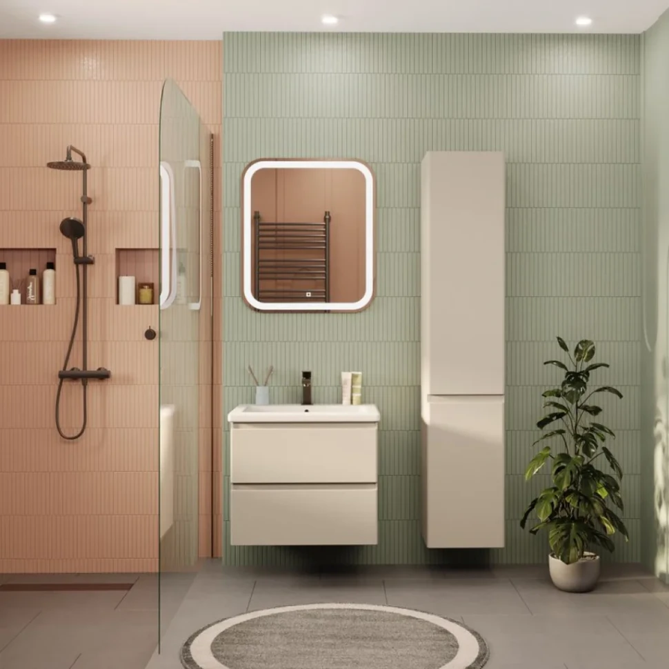 Тумба под раковину без столешницы SanStar Riana 60 подвесная, cappuccino
