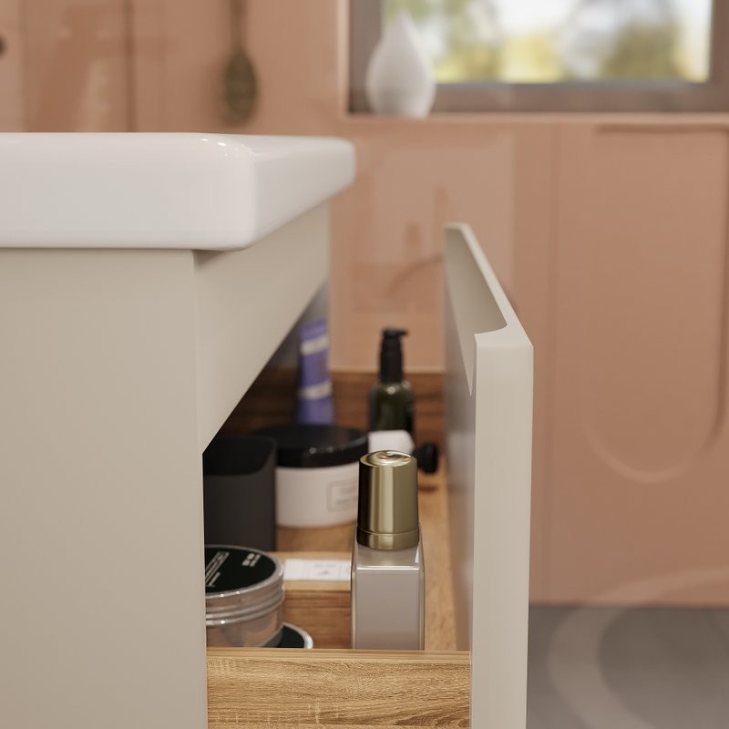 Тумба под раковину без столешницы SanStar Riana 60 подвесная, cappuccino