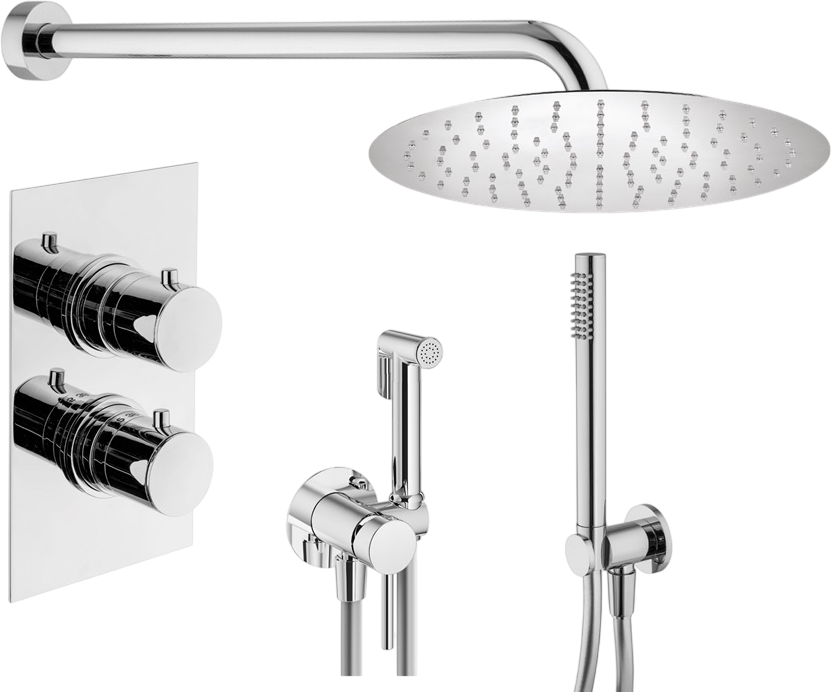 Комплект для ванной Plumberia Selection Ixo KITZXOT18QCR С ВНУТРЕННЕЙ ЧАСТЬЮ, хром