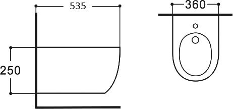 Биде подвесное AQUATEK Европа AQ1006-00 белое