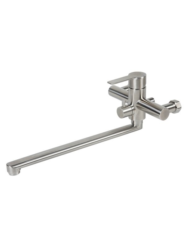 Смеситель с длинным изливом для ванны Agger Easy A3121122 сатин матовый