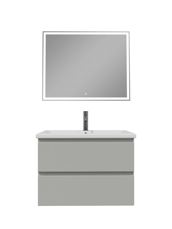 Мебель для ванной комнаты SanStar Riana 80 подвесная, grey, раковина Como 80