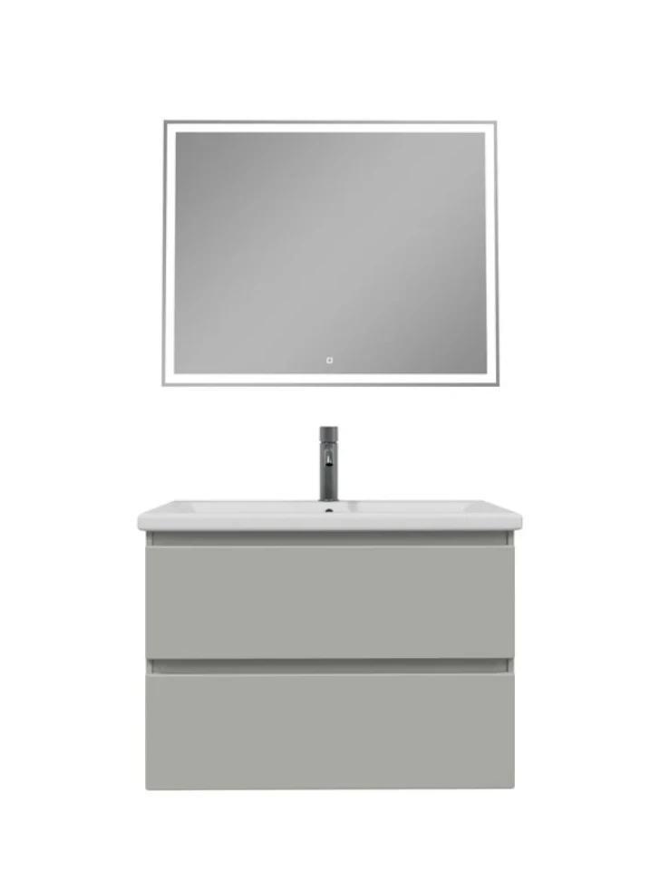 Мебель для ванной комнаты SanStar Riana 80 подвесная, grey, раковина Como 80
