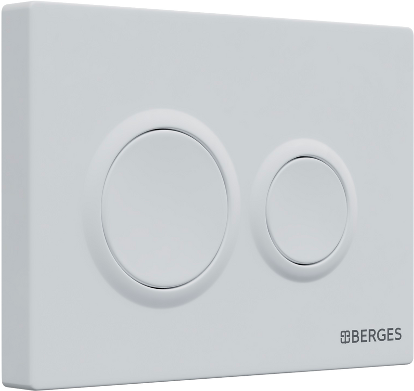 Система инсталляции для унитазов Berges Novum O4 с кнопкой смыва, белая soft touch