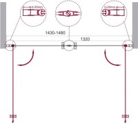 Душевая дверь в нишу BelBagno Etna B-2-150-C-Cr