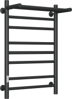 Полотенцесушитель электрический Bauedge M0024 50х80 L черный матовый, с полкой