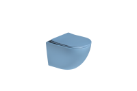 Унитаз подвесной SantiLine SL-5005T-BL голубой матовый
