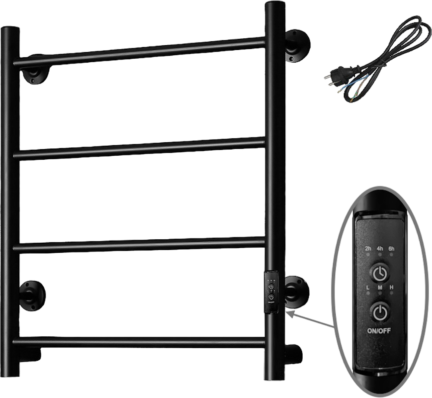 Полотенцесушитель электрический Тругор Аспект ПЭК СП1 60x40, черный