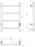 Полотенцесушитель электрический Тругор Аспект ПЭК СП1 60x40, черный