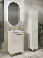 Мебель для ванной комнаты Grossman Виста 50 напольная, белый глянец