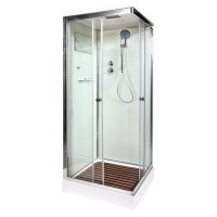 Душевая кабина DTO K408S 80х80, профиль хром, стекло прозрачное