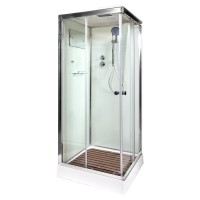 Душевая кабина DTO K408S 80х80, профиль хром, стекло прозрачное