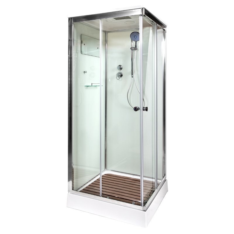 Душевая кабина DTO K408S 80х80, профиль хром, стекло прозрачное