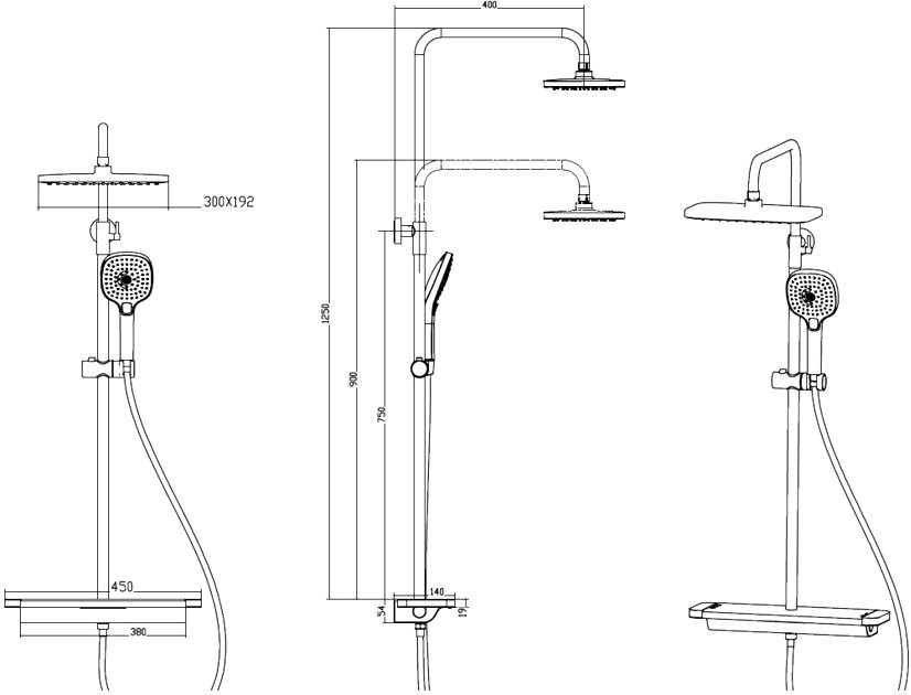 Душевая стойка Savol SK-H3145H