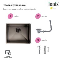 Мойка кухонная IDDIS Edifice EDI54G0i77 графит