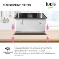 Мойка кухонная IDDIS Edifice EDI54G0i77 графит
