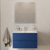Мебель для ванной комнаты Cezares Duet 80 sapfiro, раковина Cezares CZR-8095-80