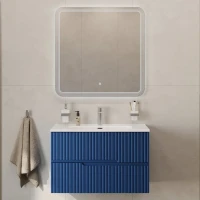 Мебель для ванной комнаты Cezares Duet 80 sapfiro, раковина Cezares CZR-8095-80