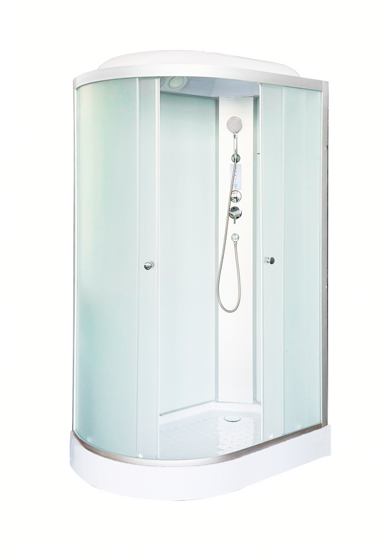 Душевая кабина DTO LM902R 120х80, с электрикой, профиль хром, стекло матовое