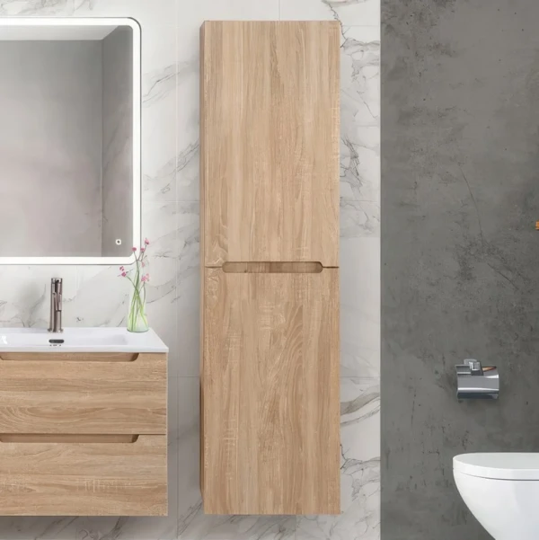 Шкаф пенал для ванной BelBagno Etna 40 R rovere bianco