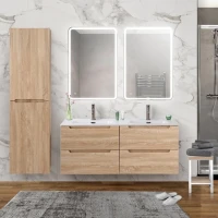 Шкаф пенал для ванной BelBagno Etna 40 R rovere bianco