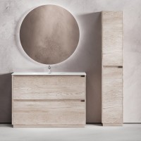 Мебель для ванной комнаты Sancos Libra Floor 120 дуб галифакс натуральный, белая раковина CN7006