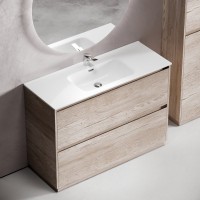 Мебель для ванной комнаты Sancos Libra Floor 120 дуб галифакс натуральный, белая раковина CN7006